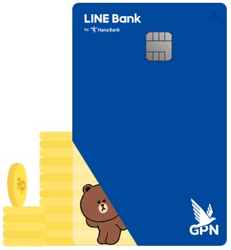 tampilan kartu debit LINE Bank.
