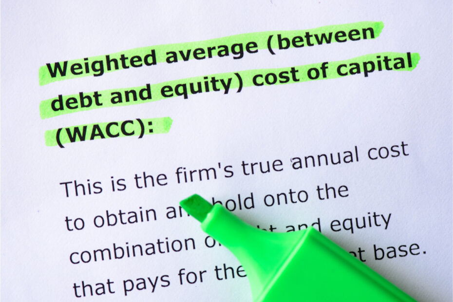Weighted average cost of capital (WACC)