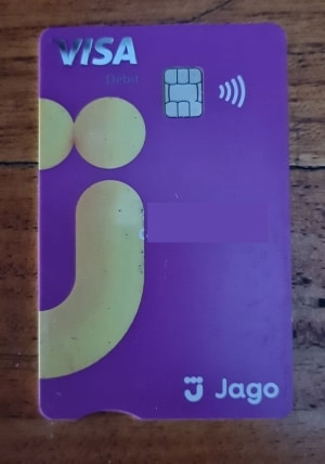 Kartu VISA dari Bank Jago.
