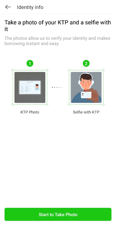 Verifikasi selfie dengan KTP.
